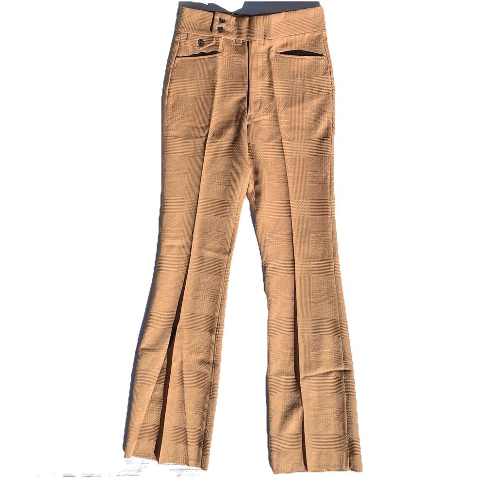 Vintage Stuart McGuire Sportswear Torino Textured Beige 70’s Pants Mens 30